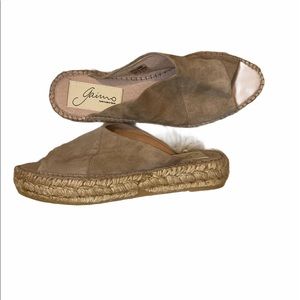Anthropologie Gaimo Suede Rolling Mule Espadrille Sz 7.5